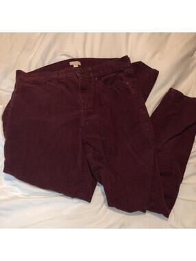 J.Crew Women's Burgundy and Red Trousers